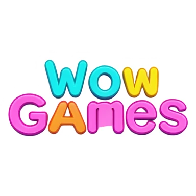 The word Games in neon colors sticker