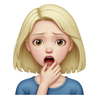 Girl choking them self dramatic  sticker