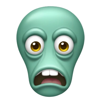 squidward with a very big nose sticker