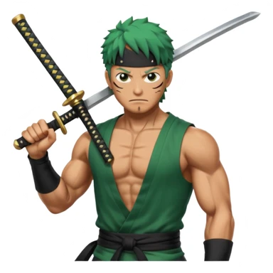 Zoro qui découpe quelqu un sticker