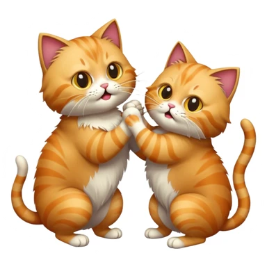 Two cats fighting sticker