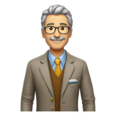 Professor Gustavo careca de 48 anos dando aula de quimica mas despojado sticker