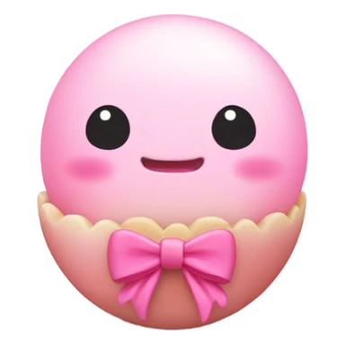 Cute pink moochi with a bow sticker