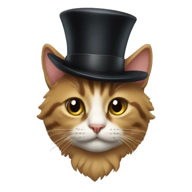 cat with tophat sticker