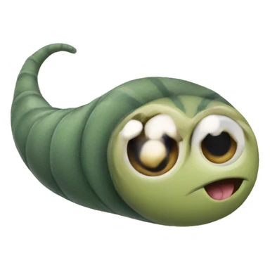 a slug with cat face sticker