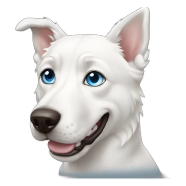 White wold dog blue eyes sticker