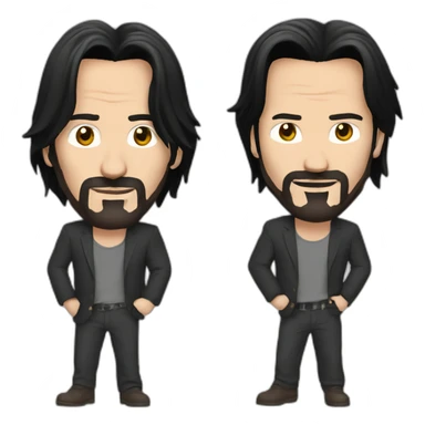 donald trumb keanu reeves sticker
