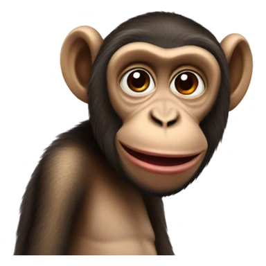 Monkey with lipstick sticker