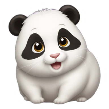 Panda roux sur hamster sticker