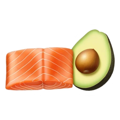 smoked salmon and avocado  sticker