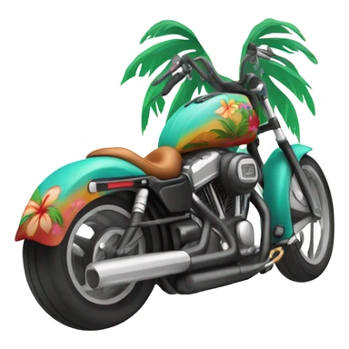Harley in a Hawaiian shirt  sticker