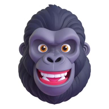 gorilla head smiley sticker