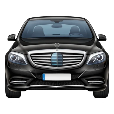 Crée-moi un emoji de Mercedes classe S sur le côté en noir sticker