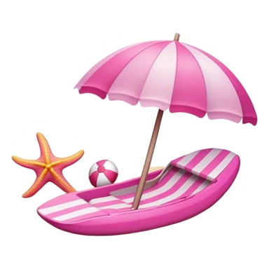 Pink,items,beached themed sticker