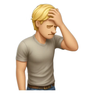 facepalm guy sticker