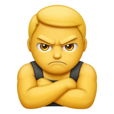 angry emoji crossing arms sticker