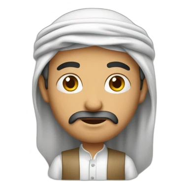 Arab man felling bored sticker