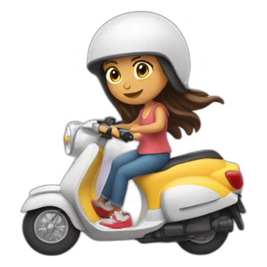 Fille dabe en scooter sticker