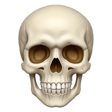 a stylized human skull sticker