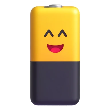 3D battery charge emoji, 10% charged sticker