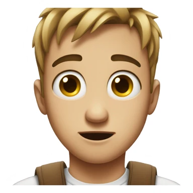 guilty and cute face sticker