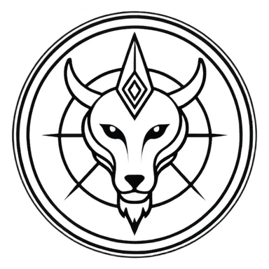 Eliphas Levi sigil, simplified, bold lines sticker
