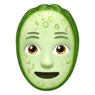 Cucumber Face mask  sticker