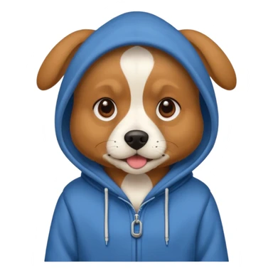 dog with a hoddie sticker