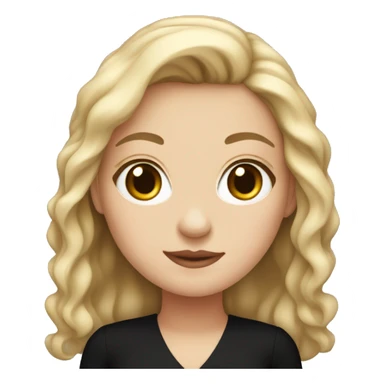 White Girl wearing black dress  sticker