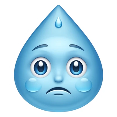 gota de agua con cara triste sticker