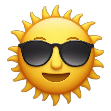 SUN WITH SUNGLASSES sticker