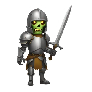 zombie knight full length sticker