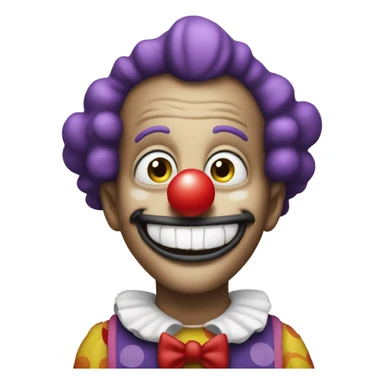 Clown saying I love you sticker