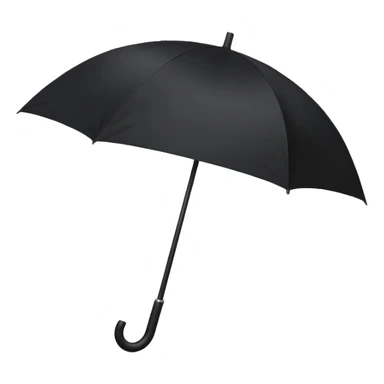 black open umbrella sticker