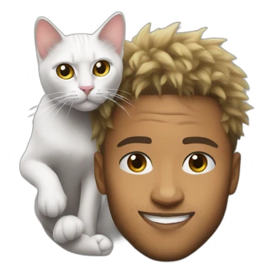 neymar with a cat sticker