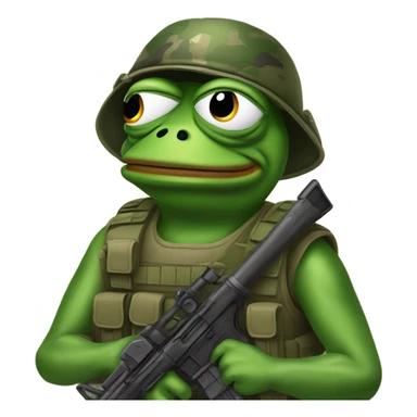 Pepe in army sticker