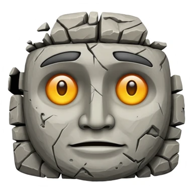 Cara de pedra sticker