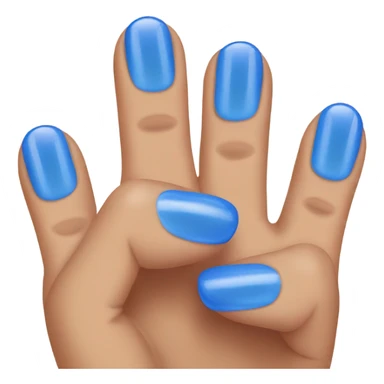 pretty blue acrylic nails 5 fingers sticker
