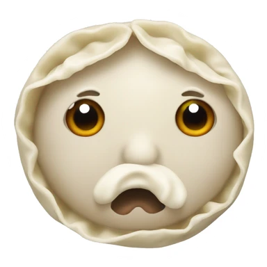 dumplings with eyes and mouth sticker