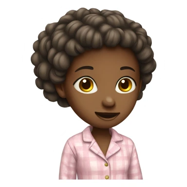 girl standing wearing pajamas  sticker