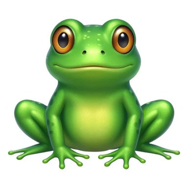 Glitter Green Frog cute sticker