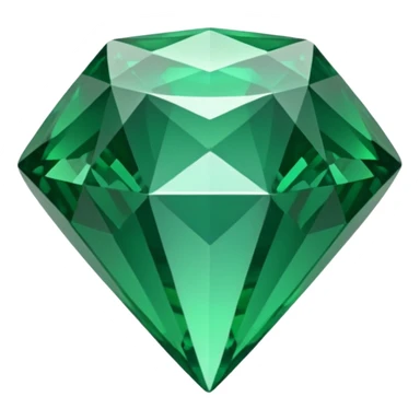 GREEN emerald, diamond gem shape sticker