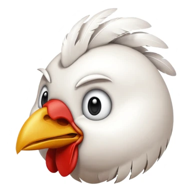 chicken 3d imoji count 100 transparent sticker