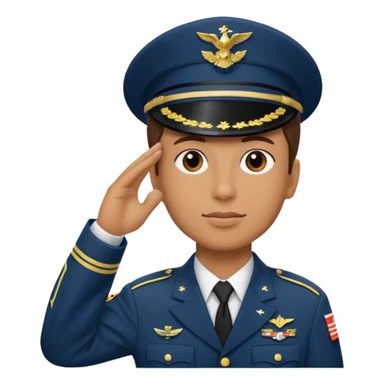 American soldier showing respect sticker