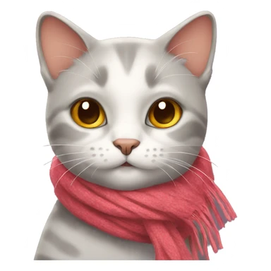 Cat with scarf sticker