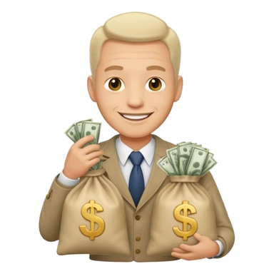 UNCLE WITH a bag OF MONEY sticker