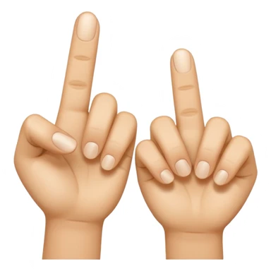 Contar con los dedos (dos) sticker