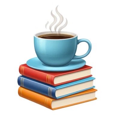 books of different Color and coffee  sticker