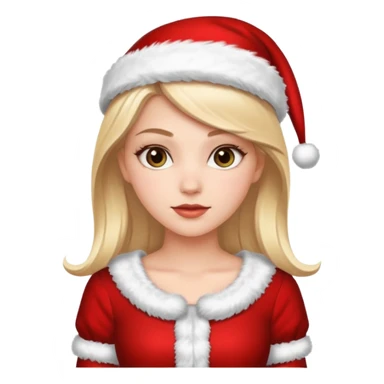 white girl wearing an christmas outfit sticker