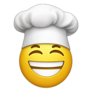 Smiley wearing a chef hat sticker
